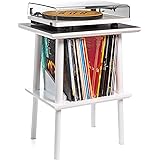 Premium Record Player/Turntable Stand w/Vinyl Storage