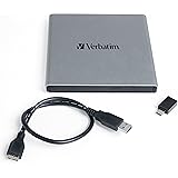 Verbatim External CD DVD Blu-ray Writer USB 3.0 M-Disc Ready - Movie playback requires playback software (not included)