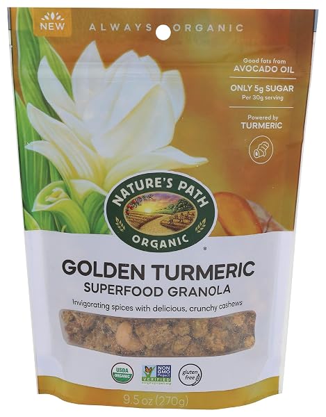 NATURES PATH ORGANIC GOLDEN TURMERIC SUPERFOOD GRANOLA, 9.5 OZ
