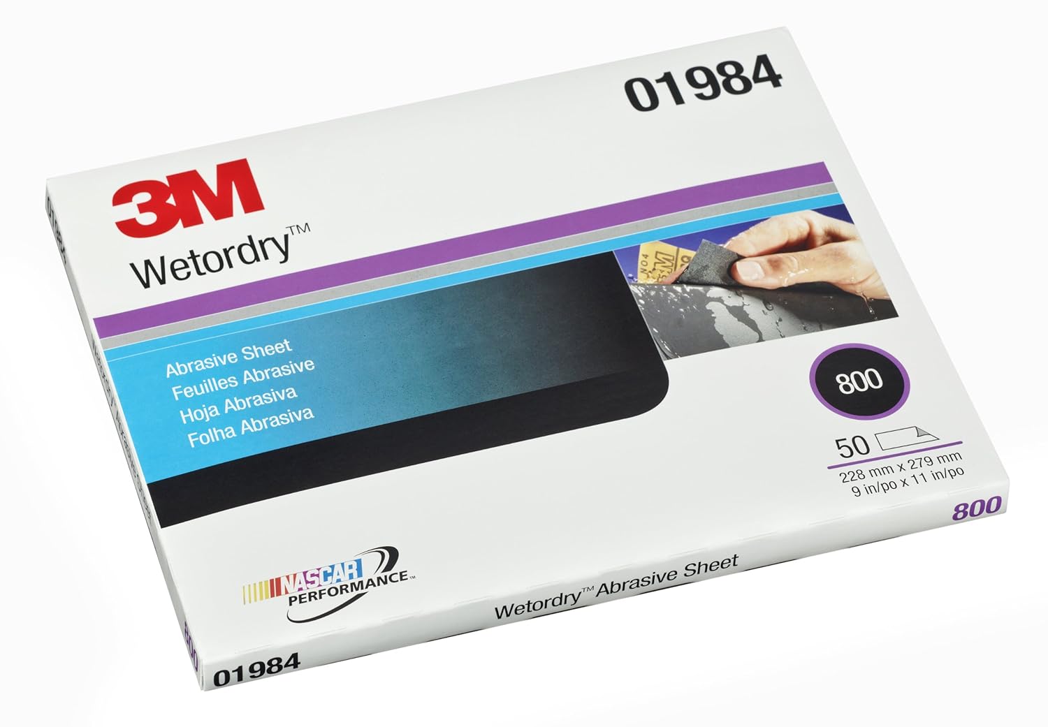 3M 01984 Wetordry 9" x 11" 800 Grit Abrasive Sheet