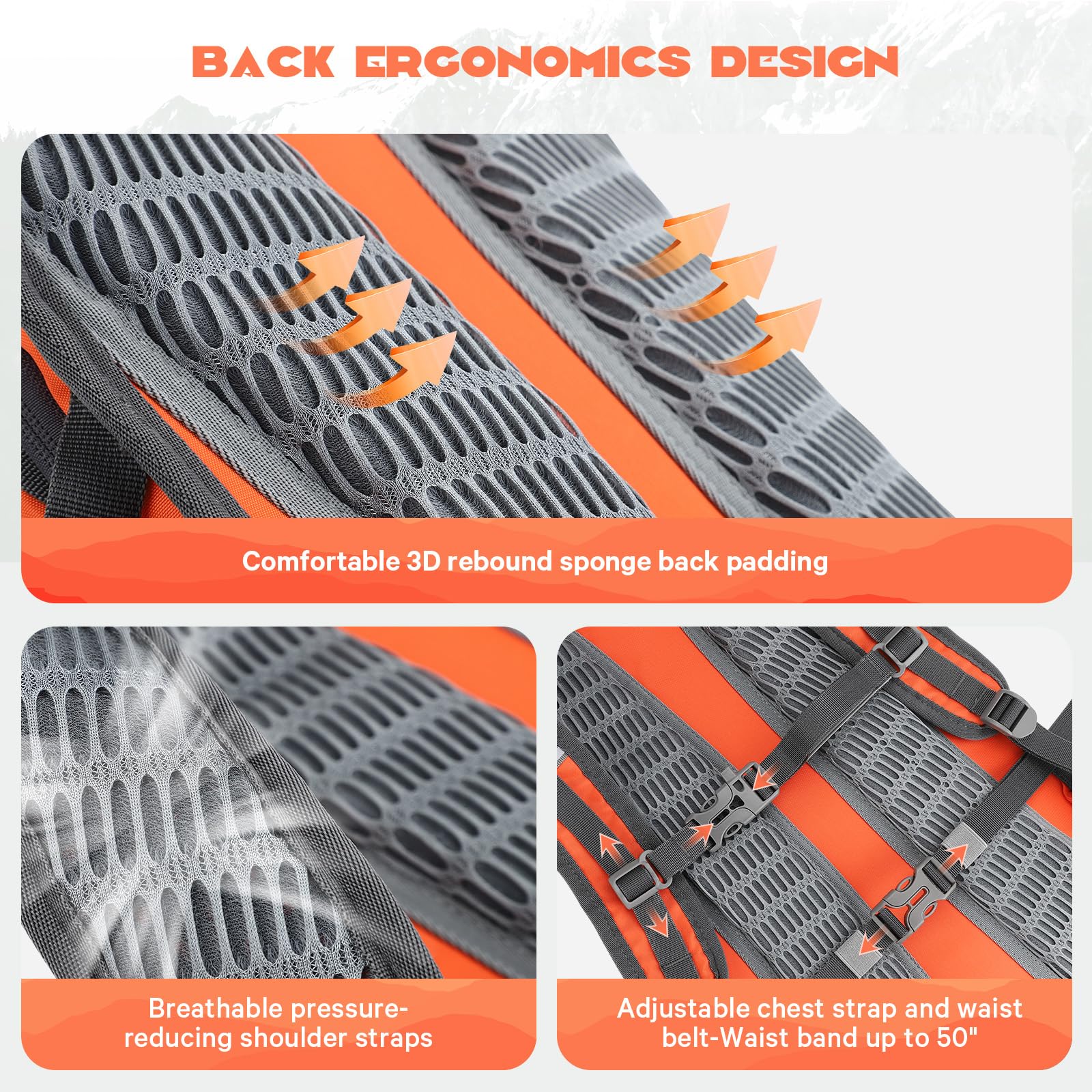 Maelstrom Hydration Hiking Backpack with 2L/3L Water Bladder, High Flow Bite Valve Camping Daypack Lightweight