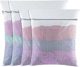 FUYOAL 4 PCS Mesh Laundry Wash Bags Large 60x50cm and 50x40cm with Zips