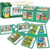 CHEFAN Social Skills Games for Kids, Speech Therapy Puzzle Cards, 40-Piece | 20 Self-Correcting Puzzles with Real-Life Social Scenes, Build Empathy &amp; Communication Skills for Autism, Preschool &amp; Home