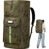 SUOVOCK laundry bag backpack,extra-large heavy duty laundry bags,laundry backpack for college students,drawstring closure (Ruins camouflage laundry bag backpack)