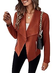 PRETTYGARDEN Women's Faux Suede Jackets 2024 Fall