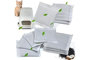 NewKe 12 Pack Odor Remover Refills for Hooded Cat Litter Box, Activated Charcoal Filters Replacement, Odor Eliminator for Automatic Litter Box, Activated Carbon Filters for Pet Odor, Keep Home Fresh
