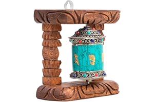 Himalayan Bazaar Wall Hanging Buddhist Prayer Wheel Om Mani Padme Hum