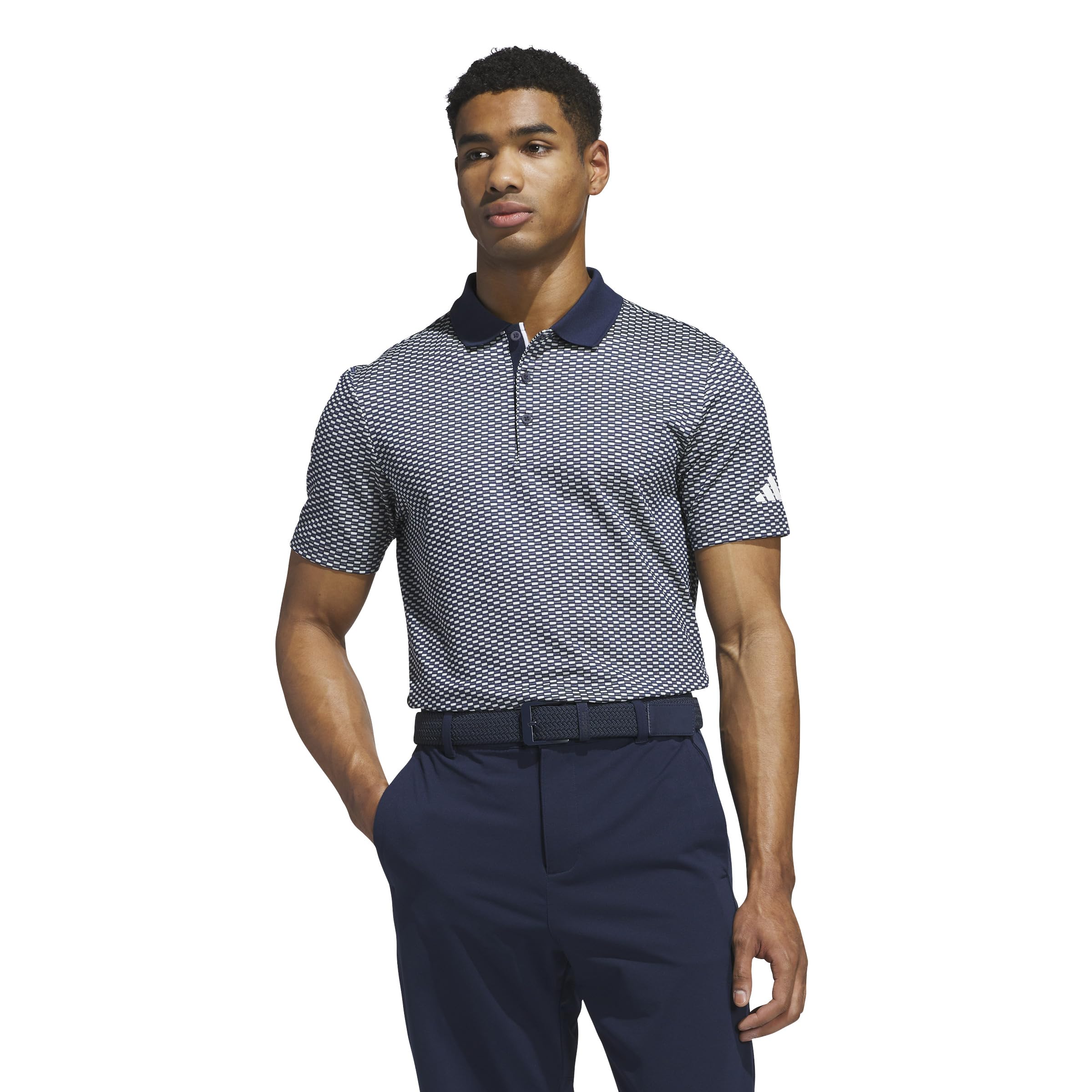 adidas Men’s Beyond Textured Polo Shirt, Collegiate Navy, X-Large