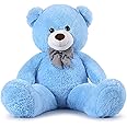 MorisMos Giant Teddy Bear, 47in Big Teddy Bear Stuffed Animals Plush, 4 Feet Large Bear for Girlfriend Gifts, Blue