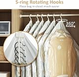 TAILI Hanging Vacuum Storage Bags 6 Pack Space Saver Wardrobe Organizer view 7