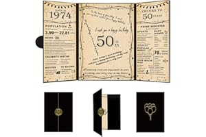 Roetyce 50th Birthday Decorations Women Men, Back in 1974 50th Birthday Guest Book, 50th Birthday Gifts for Women Men, 50 Years Old Birthday Party Supplies, Jumbo 50th Birthday Card Signature Board