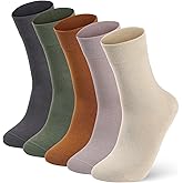 FGZ Mens Crew Socks Breathable Cotton Soft Casual Thin Socks for Work,Sport & Everyday Wear,5 Pairs