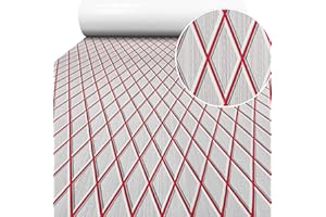 Hzkaicun Boat Flooring EVA Foam Boat Decking Sea Deck Boat Flooring Self-Adhesive Faux Teak Marine Boat Decking Non-Slip Mat for Boat Deck Yacht Motorboat Fishing Boat Surfboard Kayak 94x44/28/16