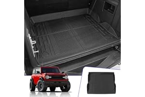 Rongtaod Cargo Mat Compatible with 2021-2024 Ford Bronco 4 Door Trunk Mat Cargo Mat Cargo Liner All Weather Trunk Liner 2023 Bronco Accessories (Trunk Mat)