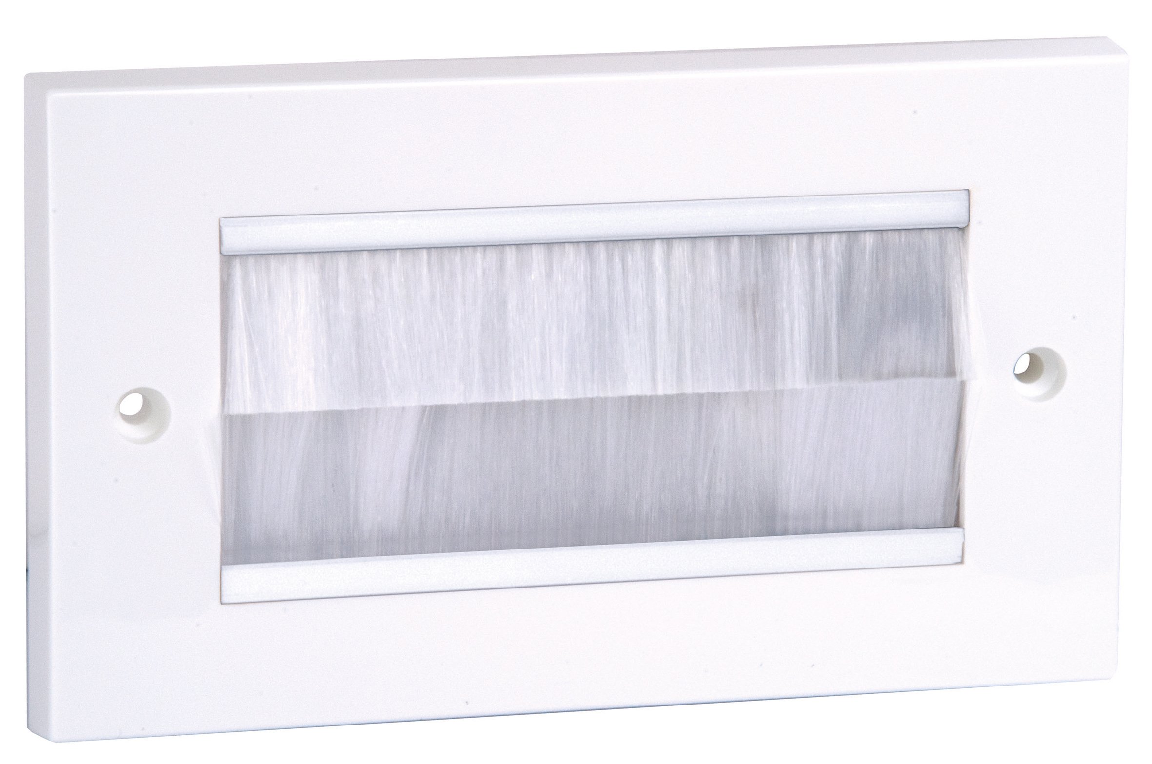Philex 70436W Double Width Cable Faceplate - White
