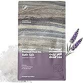 Numeira Dead Sea Salts for Soaking - Relaxing Salt Bath Soak for Body Rejuvenation - Natural Mineral Salts - Coarse Dead Sea Salt Bath Salts for Women & Men w/Lavender Infused Essential Oil (2.2lb)
