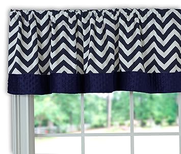 Babydoll Chevron Window Valance And Curtain Set Baby Navy Nursery