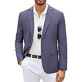 COOFANDY Men's Casual Blazer Lightweight Unlined Sport Coat Regular Fit Two Button Suit Jacket