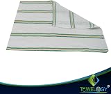 Towelogy 5 Pack Cotton Dish Cloths White Green Striped 35x40cm view 8
