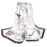 100% Pure Mulberry Silk Scarf 43”*43” Large Square Lightweight Headscarf Women’s Hair Wraps Shawls with Gift Packed