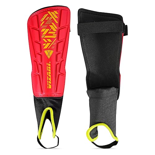 Vizari Malaga Shin Guards for Kids, Youth, Adults – Lightweight Soccer Shin Pads with Ankle Protection for Boys, Girls, Men & Women (Ages 3 to Adult)