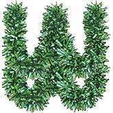 33FT Christmas Tinsel Garland,Green Tinsel Twist Garland Christmas Greenery Hanging Decoration for Xmas Tree Decoration Wedding Party Supplies