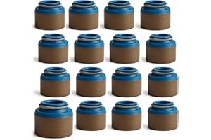 Street Sport Industries 16pcs Rubber Positive Valve Stem Seal - Fits an 3/8" Valve Stem and a .562" Guide O.D., Valve Seals For SBC BBC SBF, Positive Seal