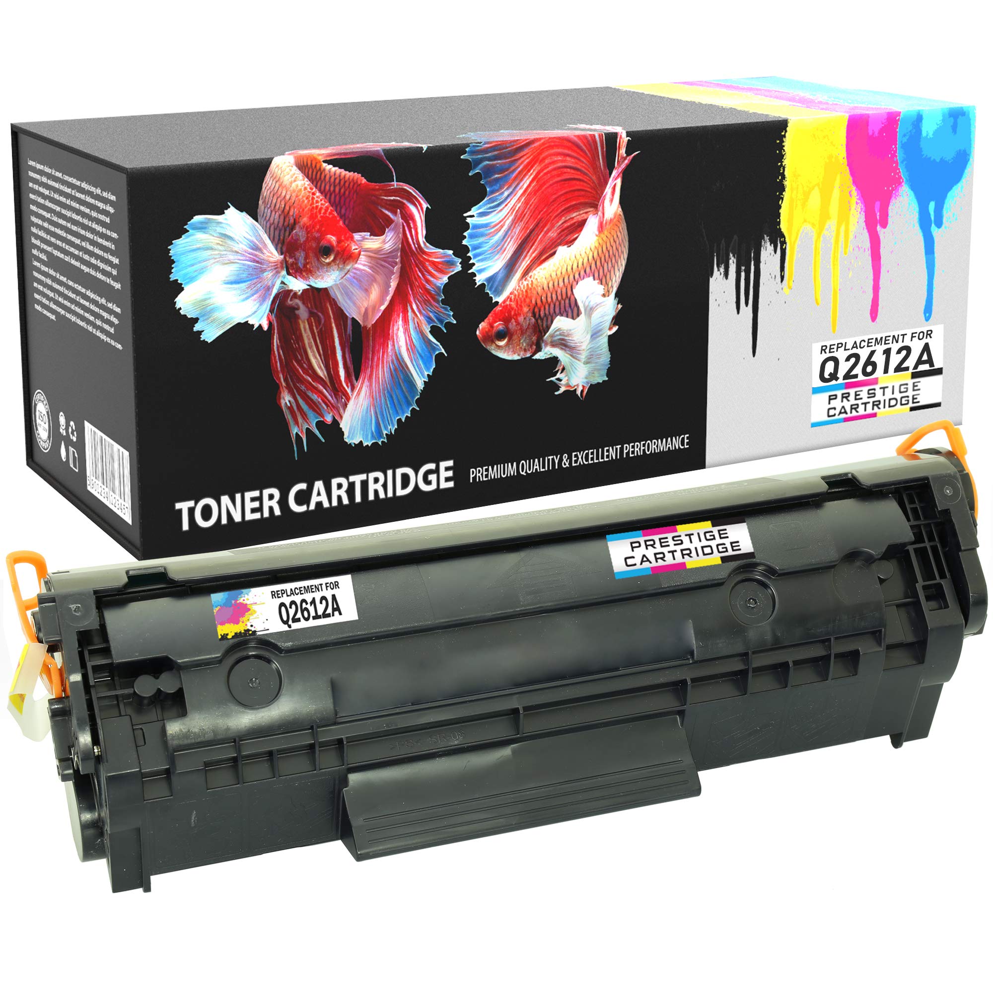 Prestige Cartridge Q2612A 12A Compatible Toner Cartridge for HP LaserJet 1010 1012 1015 1018 1020 1022 3015 3050 3052 3055 Canon LBP-2900 LBP-3000 - 1 Black