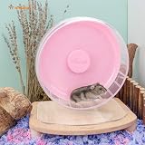 Niteangel Super Silent Hamster Wheel 8.5 Inch Pink Adjustable Stand view 4