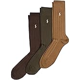 Polo Men's Mercerized Cotton Ribbed Over the Calf Sock 3 Pair Pack
