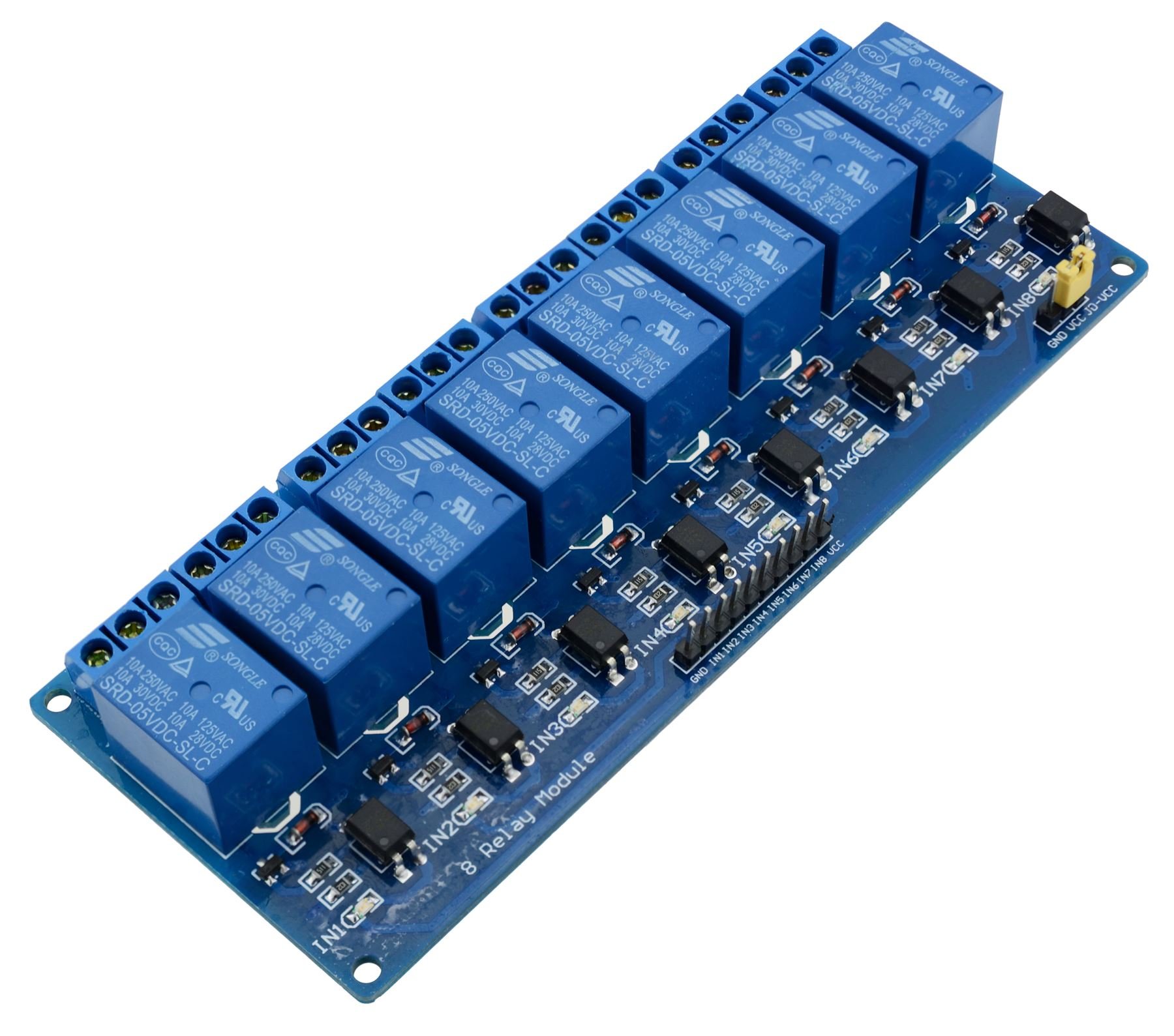 DollaTek 8 Channel 5V DC Relay Module Expansion Board for Arduino Raspberry Pi DSP AVR PIC ARM
