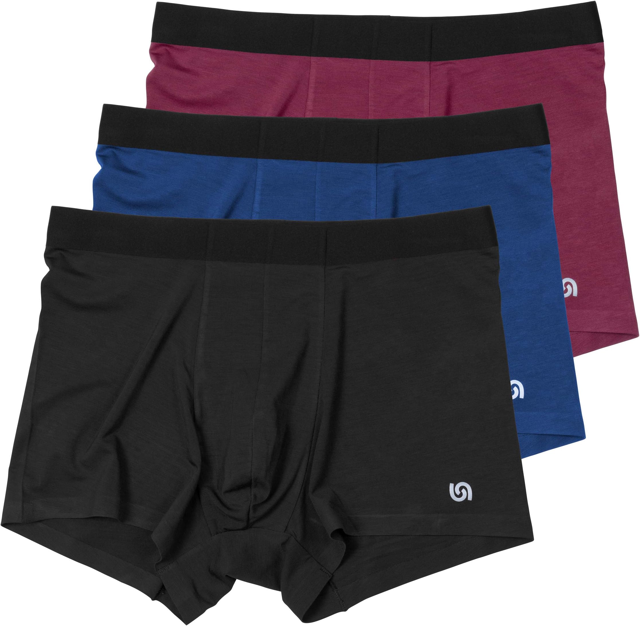 Men's 3 Pack Micro Modal Square Cut Trunks with SeaWeev