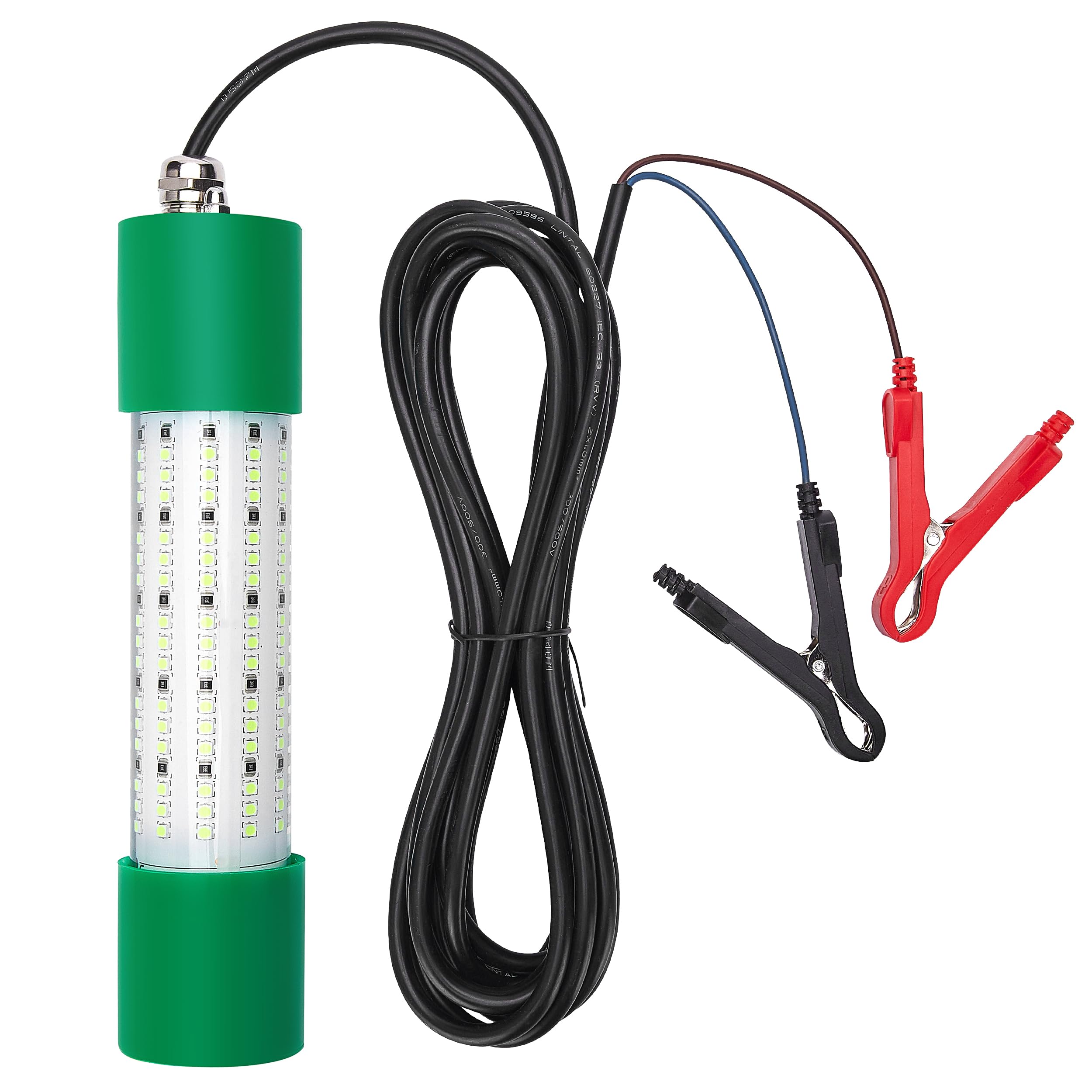 Photo 1 of Underwater Fishing Light 12V 100W 300W Green White Led Submersible Night Boat Waterproof IP68 in Freshwater and Saltwater with 17FT