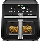 Chefman Air Fryer 9 Qt | TurboFry 7-in-1 High-Powered 450°F Cooking for Crispier and Even Results | XL Basket with Viewing Window | Air Fry, Bake, Broil, Reheat, Dehydrate, Defrost, Keep Warm