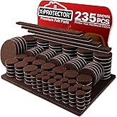 Felt Furniture Pads X-PROTECTOR 235 PCS Premium Furniture Pads - Felt Pads Furniture Feet Best Wood Floor Protectors - Protect Your Hardwood & Laminate Flooring!