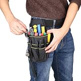 BAIGIO Small Tool Pouch Canvas Belt Bag with Adjustable Strap for DIY view 2