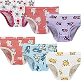 KikizYe Little Girls 100% Cotton Underwear Soft Breathable Briefs