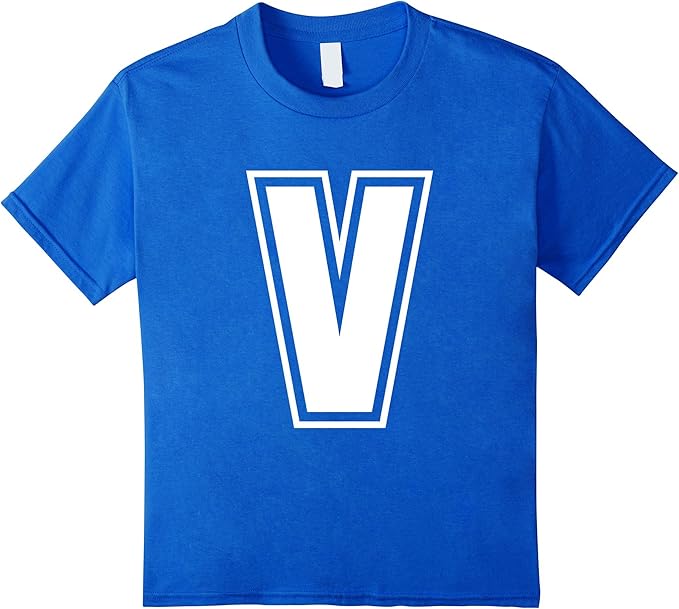 Letter V Alphabet TShirt Clothing