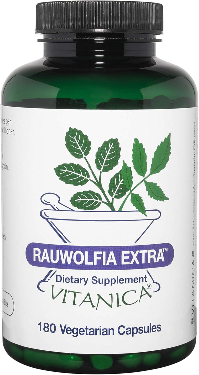 Vitanica Rauwolfia Extra, Blood Pressure & Cardiovascular Support Supplement, Vegan, 180 Capsules