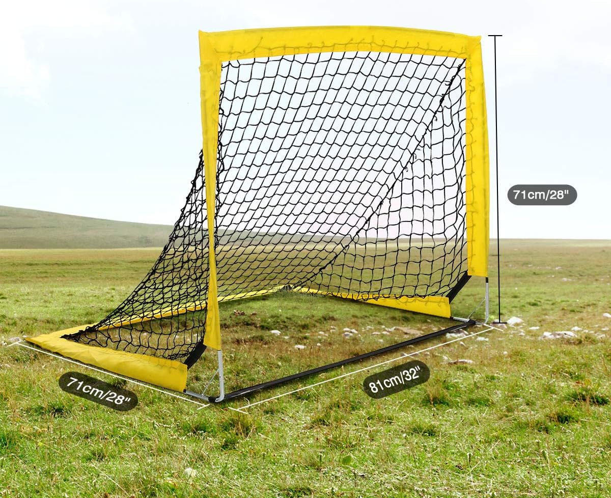WEKEFON Soccer Goal Portable Soccer Nets for Backyard Outdoor Training and Games Goals for Kids with Carrying Bag, Fiberglass Poles, Sets of 2 : Sports & Outdoors