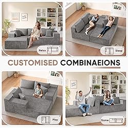 Homall 108" Modular Sectional Sofa, Boneless Couch