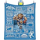 Football Blanket Gifts for Men 50" X 60", City Football Lovers Fan Gifts Sports Fan Throw Blankets for Sofa Bed Bedroom Living Room Football Blanket Merch Gear Suff Honolulu Blue