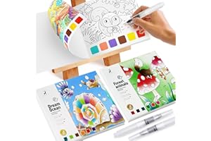 Innorock 2PCS Water Color Paint Sets for Kids Watercolor Painting Book for Toddlers - Kids Water Colors Paint Set Travel Art Kit - Arts and Crafts for Kids ages 4-8 Girls Boys Christmas Birthday Gifts