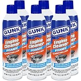 Gunk Engine Cleaner &ndash; Foamy Spray for Engines with Plastic Covers &ndash; Expanding Foam Quickly Removes Grease, Oil, Dirt &amp; Road Grime - Clings to Surfaces for Easy Rinse &ndash; 17 oz. (Case of 6)