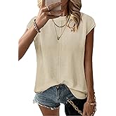 Zeagoo Women's Cap Sleeve Sweater Vest Crew Neck Sleeveless Casual Knit Tops 2024 Summer Clothes S-XXL
