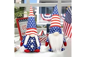 LOVINLAND 4th of July Decorations - Memorial Day Decorations - Patriotic Plush Gnomes for Home - Fourth of July for Office Desk Decor, Indoor - Red White Blue Gnome Figurines Decor for Independence Labor Day