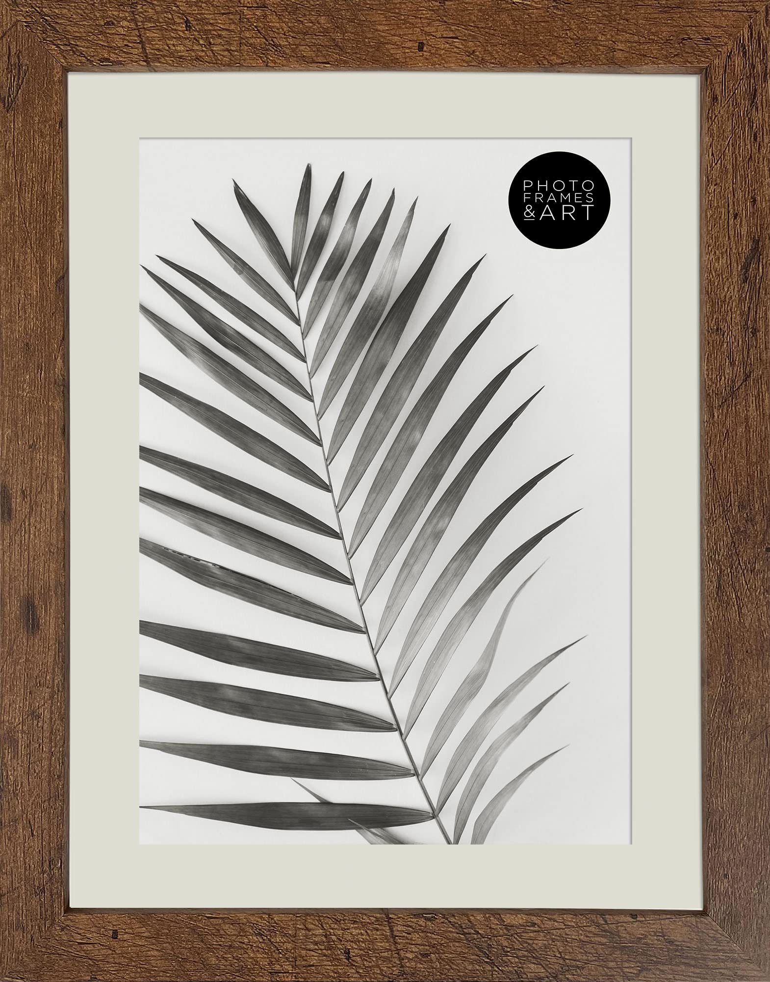 pf+a REAL GLASS Rustic Effect 10x8 For 8x6 Picture Frame - 8x6inch Photo Frame With Mount Table Top & Wall Mounting