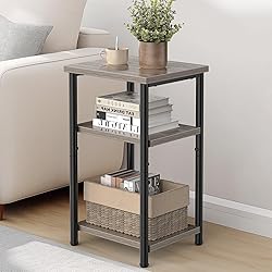 DUMOS End Table, 3 Tier Side Sofa Tables for Small