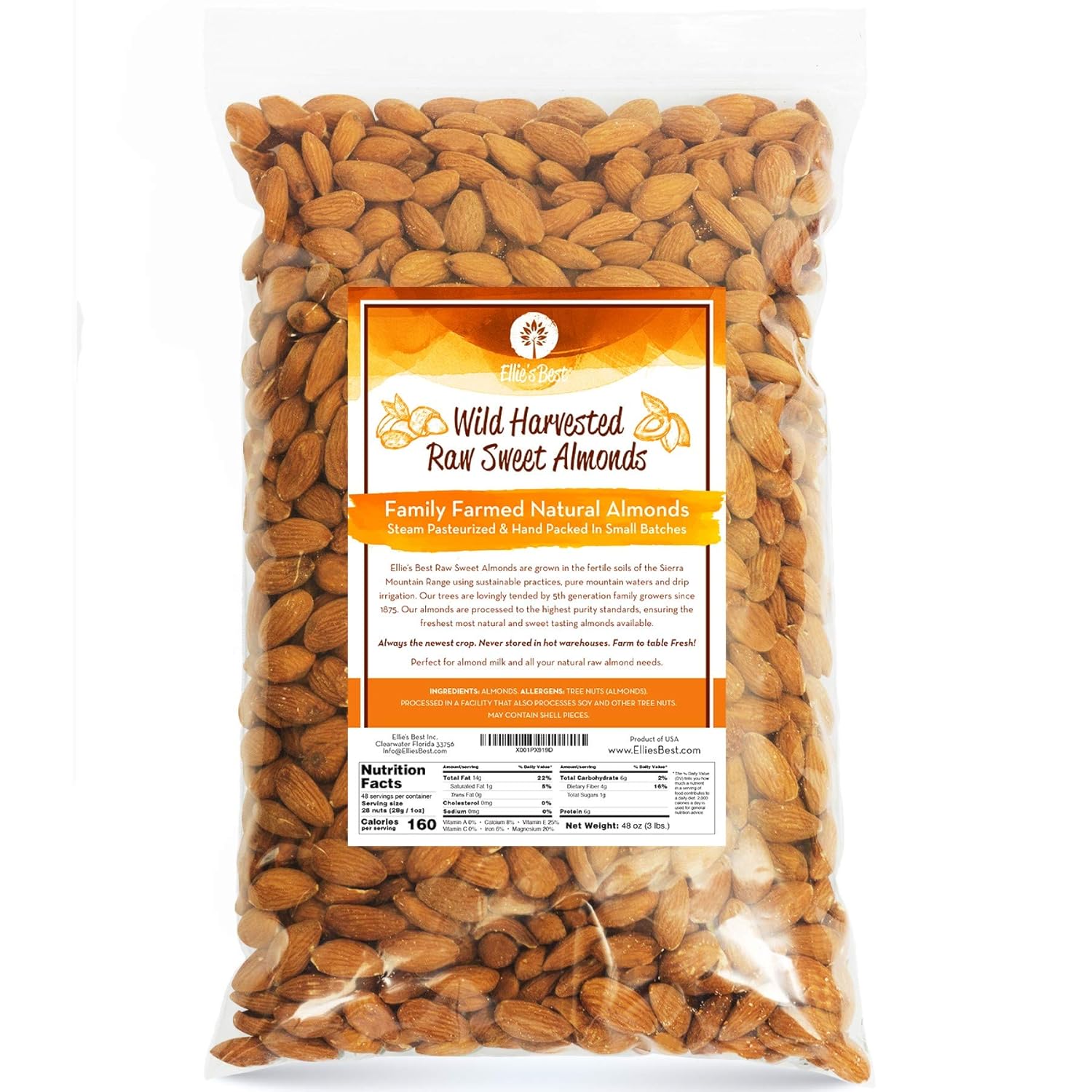 Raw Almonds Sweet Wild Harvested 