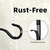 saffruff 14.5 cm Hanging Basket Brackets 2 Pack Black Wall Hooks Garden view 5